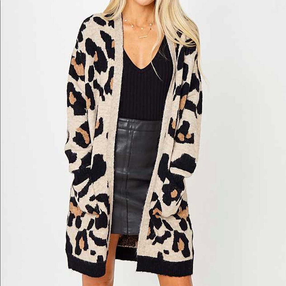 Altard state leopard cardigan